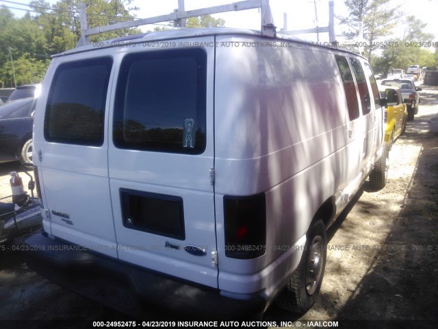 1FTNE1EW5CDA54370 - 2012 FORD ECONOLINE E150 VAN WHITE photo 4