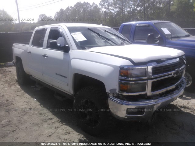 3GCUKREC3EG216852 - 2014 CHEVROLET SILVERADO K1500 LT WHITE photo 1