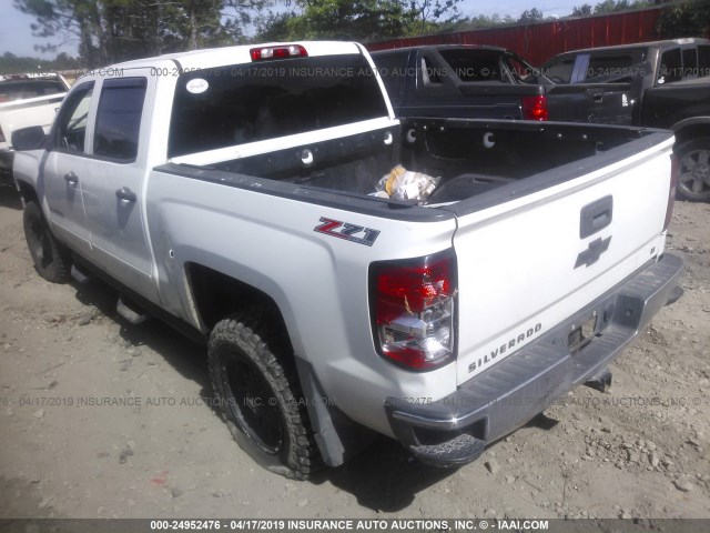 3GCUKREC3EG216852 - 2014 CHEVROLET SILVERADO K1500 LT WHITE photo 3