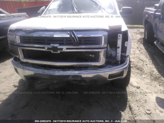 3GCUKREC3EG216852 - 2014 CHEVROLET SILVERADO K1500 LT WHITE photo 6