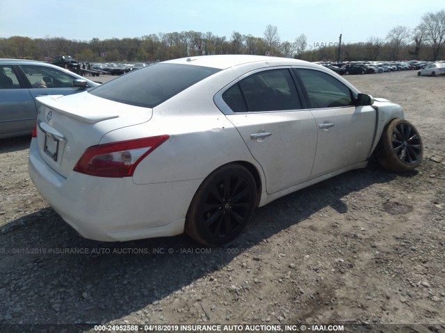 1N4AA51E39C819207 - 2009 NISSAN MAXIMA S/SV WHITE photo 4