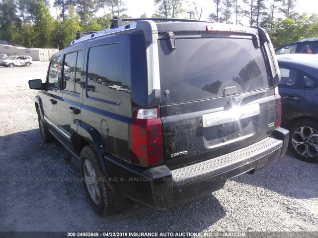 1J8HH58P47C547901 - 2007 JEEP COMMANDER LIMITED BLACK photo 3