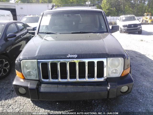 1J8HH58P47C547901 - 2007 JEEP COMMANDER LIMITED BLACK photo 6