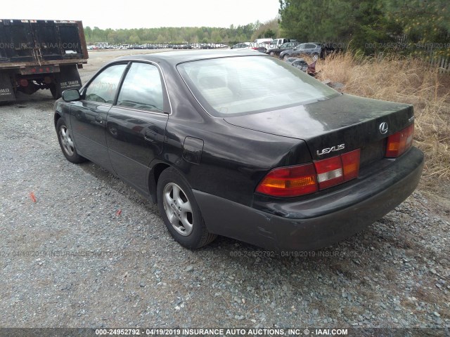 JT8BF28G7X0224962 - 1999 LEXUS ES BLACK photo 3