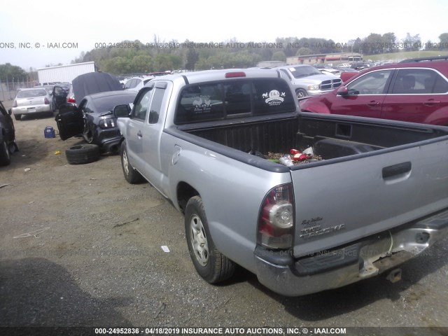 5TFTX4CN9BX007627 - 2011 TOYOTA TACOMA ACCESS CAB ვერცხლისფერი ფოტო 3