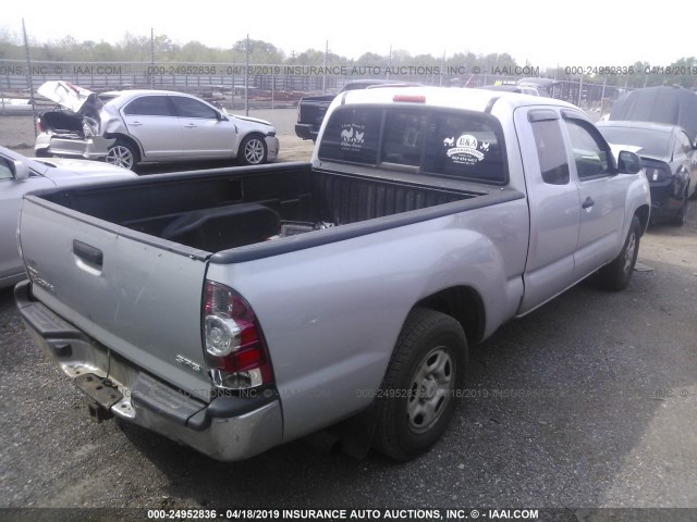 5TFTX4CN9BX007627 - 2011 TOYOTA TACOMA ACCESS CAB ვერცხლისფერი ფოტო 4