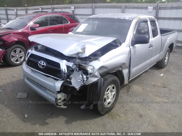 5TFTX4CN9BX007627 - 2011 TOYOTA TACOMA ACCESS CAB ვერცხლისფერი ფოტო 6