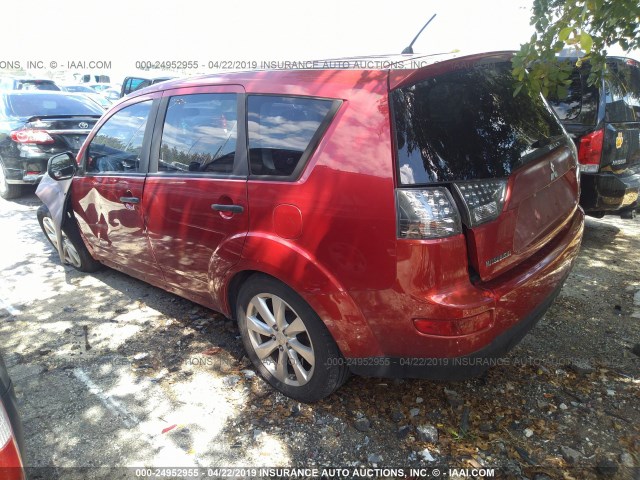 JA4LS21W69Z014977 - 2009 MITSUBISHI OUTLANDER ES RED photo 3