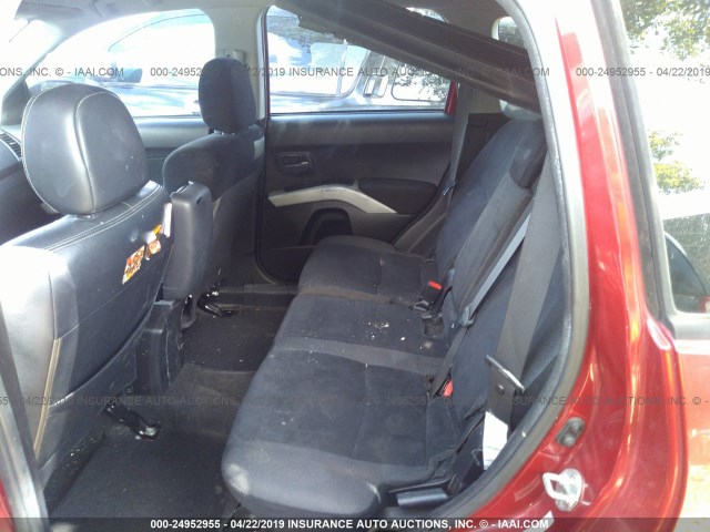 JA4LS21W69Z014977 - 2009 MITSUBISHI OUTLANDER ES RED photo 8