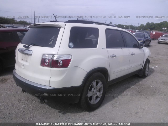 1GKER237X8J122472 - 2008 GMC ACADIA SLT-1 WHITE photo 4