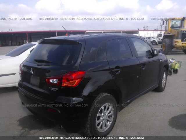 JA4AP3AUXCZ009088 - 2012 MITSUBISHI OUTLANDER SPORT ES BLACK photo 4