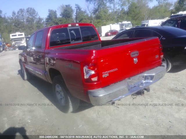 1D7HW58N66S518759 - 2006 DODGE DAKOTA QUAD LARAMIE RED photo 3