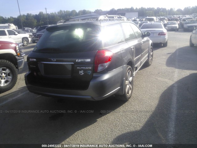 4S4BP61C697325087 - 2009 SUBARU OUTBACK 2.5I GRAY photo 4