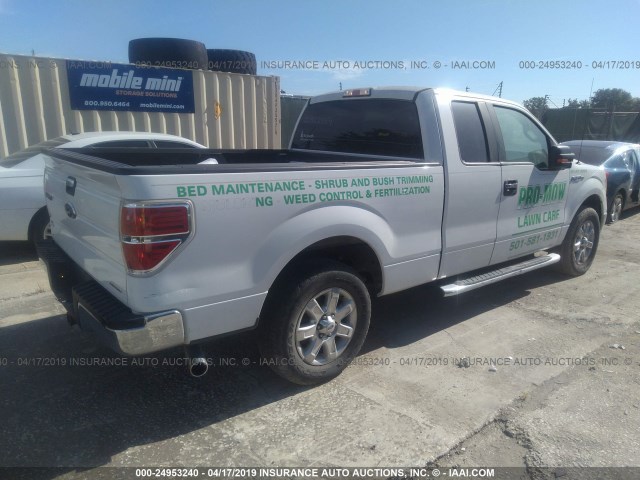 1FTFX1CF3DKD45335 - 2013 FORD F150 SUPER CAB WHITE photo 4