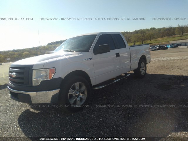 1FTRX12V39KC07968 - 2009 FORD F150 SUPER CAB WHITE photo 2