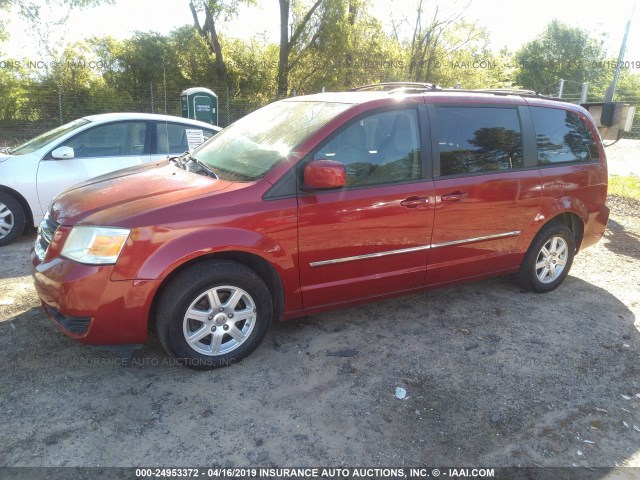 1D8HN54P78B109243 - 2008 DODGE GRAND CARAVAN SXT RED photo 2