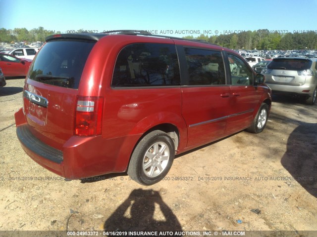 1D8HN54P78B109243 - 2008 DODGE GRAND CARAVAN SXT RED photo 4