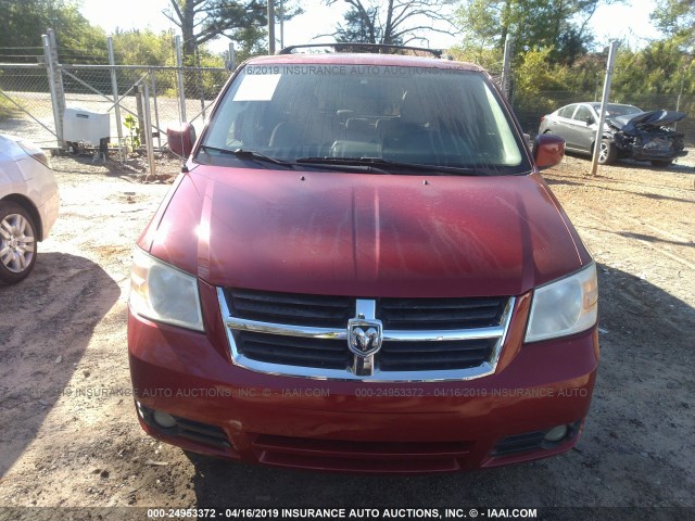 1D8HN54P78B109243 - 2008 DODGE GRAND CARAVAN SXT RED photo 6