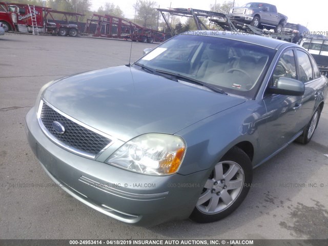 1FAFP23176G187930 - 2006 FORD FIVE HUNDRED SE Light Blue photo 2