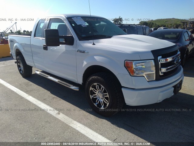 1FTFX1EF2EKG10695 - 2014 FORD F150 SUPER CAB WHITE photo 1