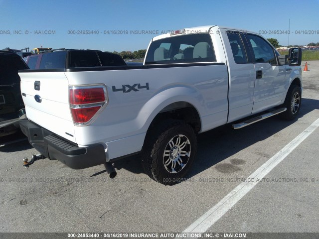 1FTFX1EF2EKG10695 - 2014 FORD F150 SUPER CAB WHITE photo 4