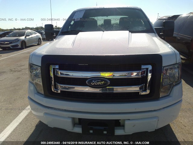 1FTFX1EF2EKG10695 - 2014 FORD F150 SUPER CAB WHITE photo 6