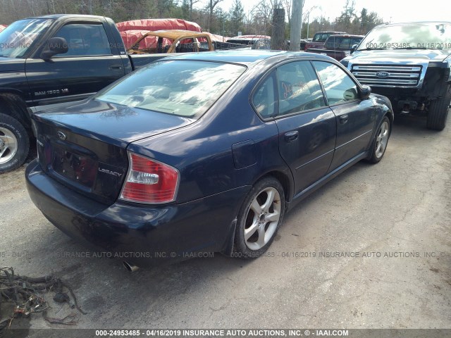 4S3BL626666207793 - 2006 SUBARU LEGACY 2.5I LIMITED BLUE photo 4