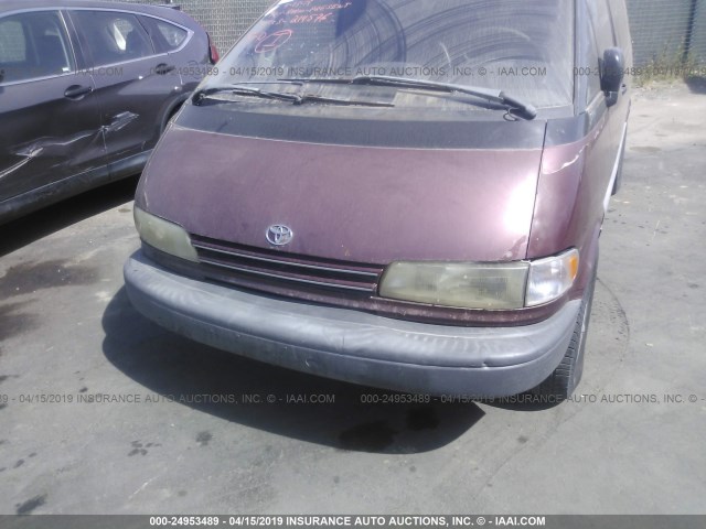 JT3AC12R8M0002554 - 1991 TOYOTA PREVIA LE BURGUNDY photo 6