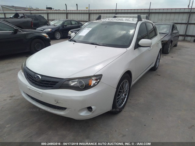 JF1GH61659G817603 - 2009 SUBARU IMPREZA 2.5I WHITE photo 2