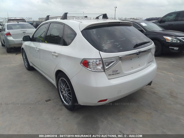 JF1GH61659G817603 - 2009 SUBARU IMPREZA 2.5I WHITE photo 3