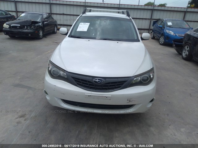 JF1GH61659G817603 - 2009 SUBARU IMPREZA 2.5I WHITE photo 6