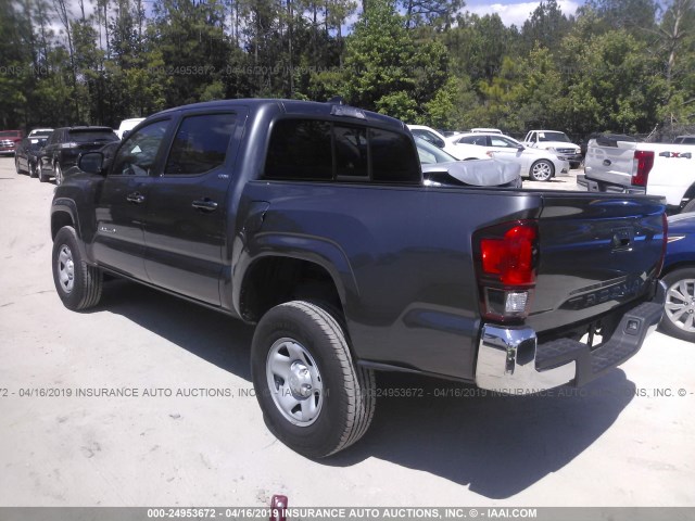 5TFAX5GN8KX132531 - 2019 TOYOTA Tacoma DOUBLE CAB/SR/SR5 GRAY photo 3