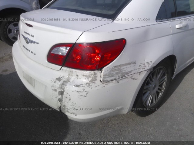 1C3LC56B29N560990 - 2009 CHRYSLER SEBRING TOURING/LIMITED WHITE photo 6