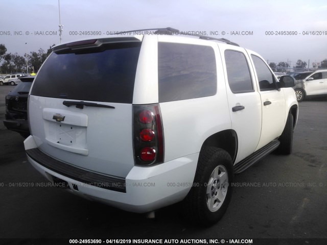 1GNUKAE03AR277367 - 2010 CHEVROLET TAHOE K1500 LS WHITE photo 4