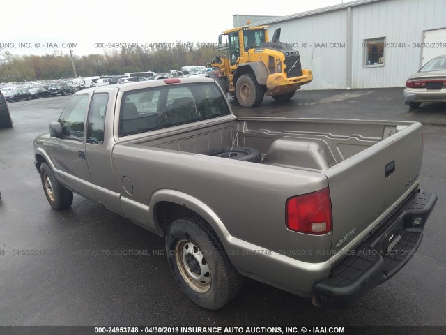 1GCDT19X638195834 - 2003 CHEVROLET S TRUCK S10 BEIGE photo 3