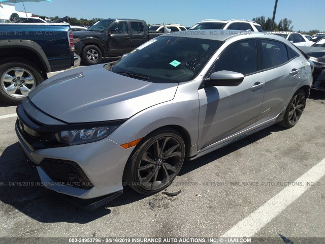 SHHFK7H49HU218194 - 2017 HONDA CIVIC SPORT Argent photo 2