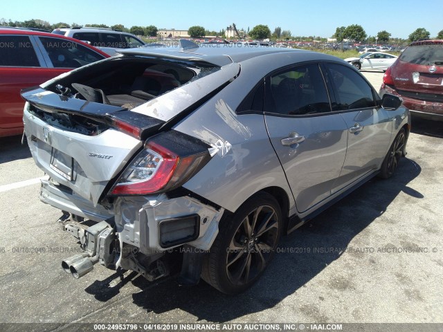 SHHFK7H49HU218194 - 2017 HONDA CIVIC SPORT Argent photo 4