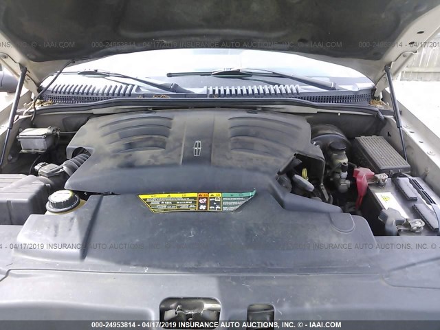 5LMEU68HX4ZJ08448 - 2004 LINCOLN AVIATOR 金色 照片 10