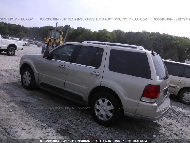 5LMEU68HX4ZJ08448 - 2004 LINCOLN AVIATOR 金色 照片 3