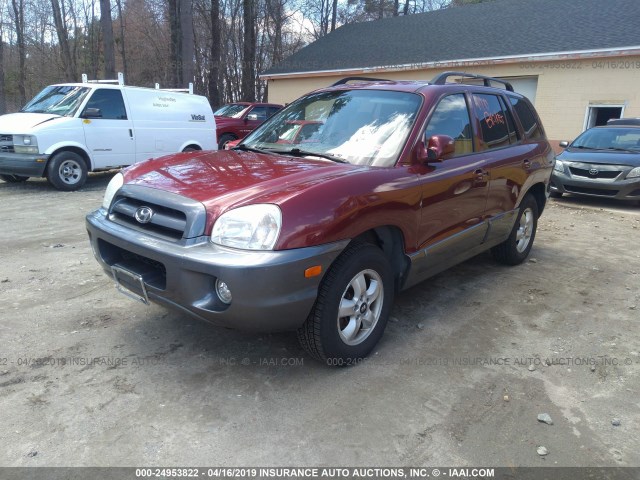 KM8SC73D95U930269 - 2005 HYUNDAI SANTA FE GLS/LX RED photo 2