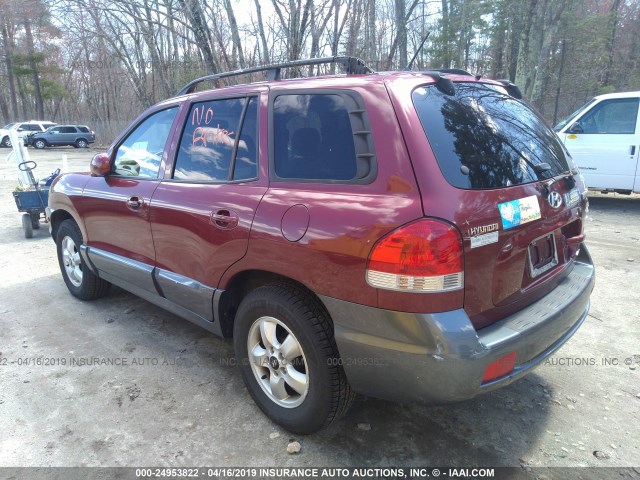 KM8SC73D95U930269 - 2005 HYUNDAI SANTA FE GLS/LX RED photo 3