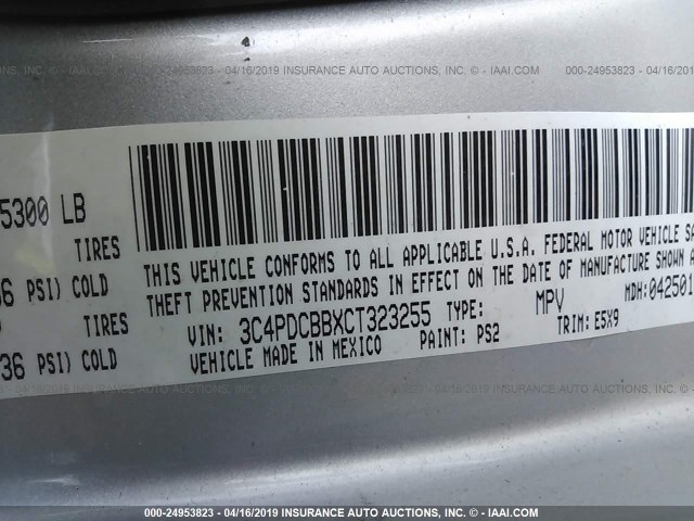 3C4PDCBBXCT323255 - 2012 DODGE JOURNEY SXT SILVER photo 9