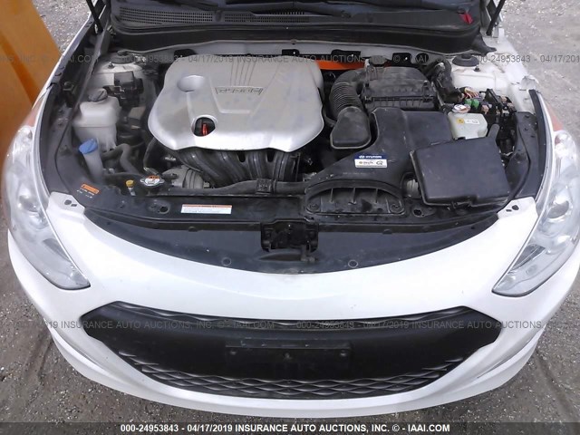 KMHEC4A48EA117442 - 2014 HYUNDAI SONATA HYBRID WHITE photo 10