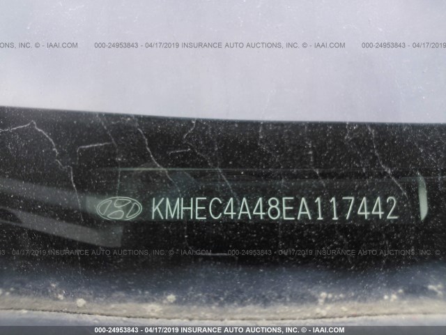 KMHEC4A48EA117442 - 2014 HYUNDAI SONATA HYBRID WHITE photo 9