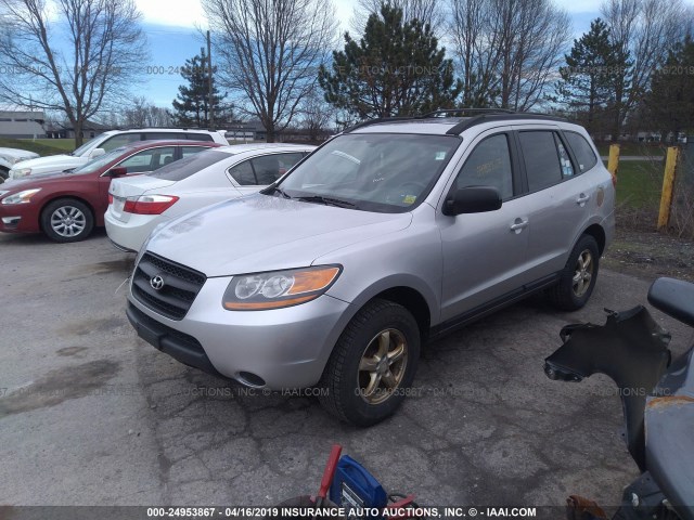 5NMSG73D18H202742 - 2008 HYUNDAI SANTA FE GLS GRAY photo 2