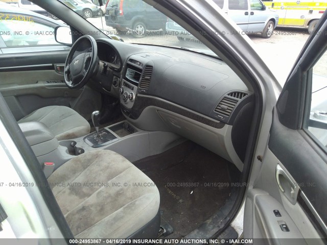 5NMSG73D18H202742 - 2008 HYUNDAI SANTA FE GLS GRAY photo 5