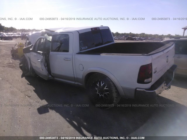 1C6RD7NT4CS204615 - 2012 DODGE RAM 1500 LARAMIE WHITE photo 3