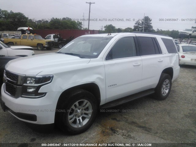 1GNSCAKC3GR346716 - 2016 CHEVROLET TAHOE C1500  LS WHITE photo 2