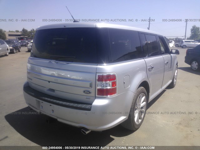 2FMHK6D85JBA01107 - 2018 FORD FLEX SILVER photo 4