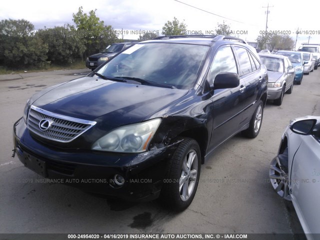 JTJGW31U082009519 - 2008 LEXUS RX 400H BLACK photo 2